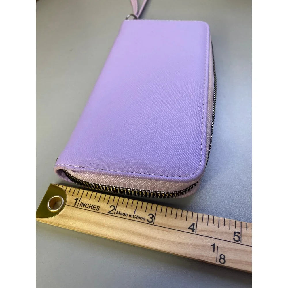 SUO‎ UI Purple Fashion Leather Wristlet Wallet Organizer